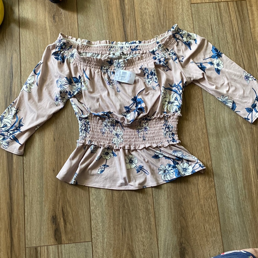 Off the shoulder peplum top